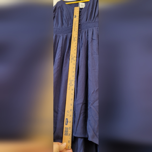 Torrid Blue High Low Dress With Attached Slip Size 2 Elastic Waist - Picture 11 of 11